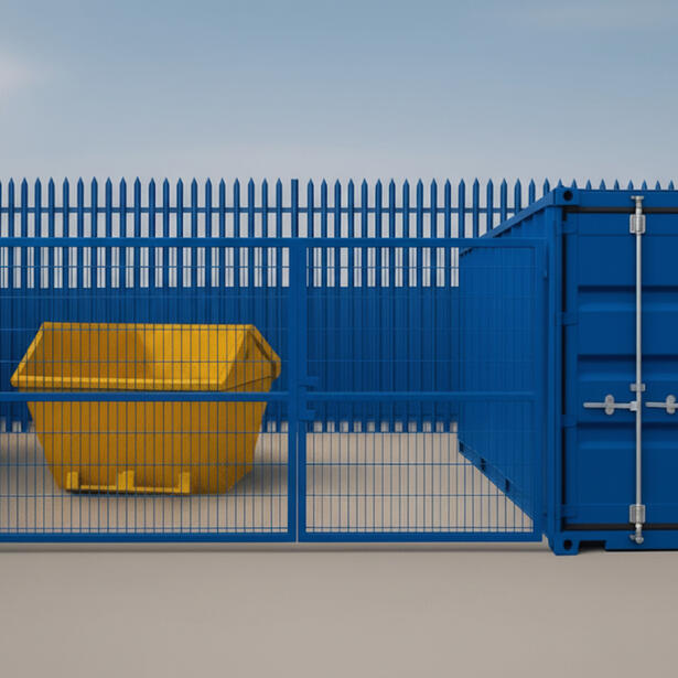 Micro Yard at Boxxs Linlithgow showing a 20ft storage container with private outdoor yard space large enough for a skip, van, or trailer